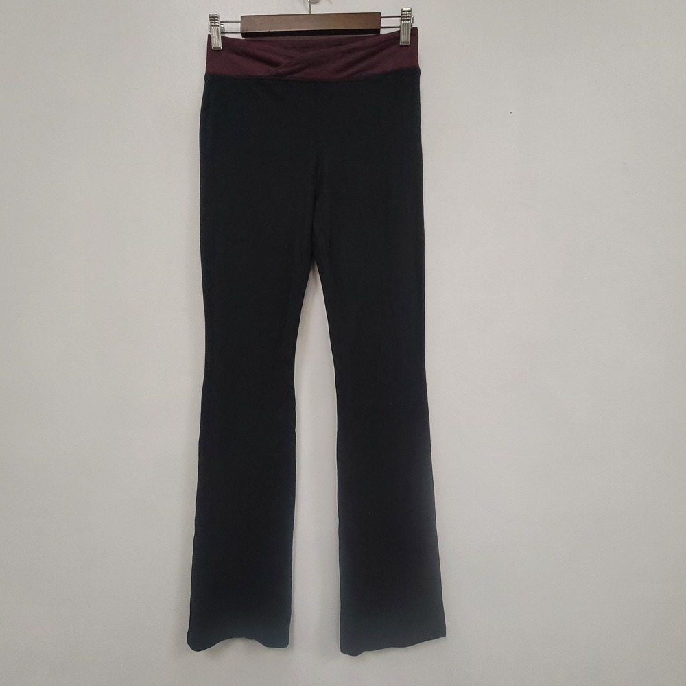 Mossimo Womens Y2K Low Rise Flare Bootcut Yoga Pants Size S Black‎ Purple 90s